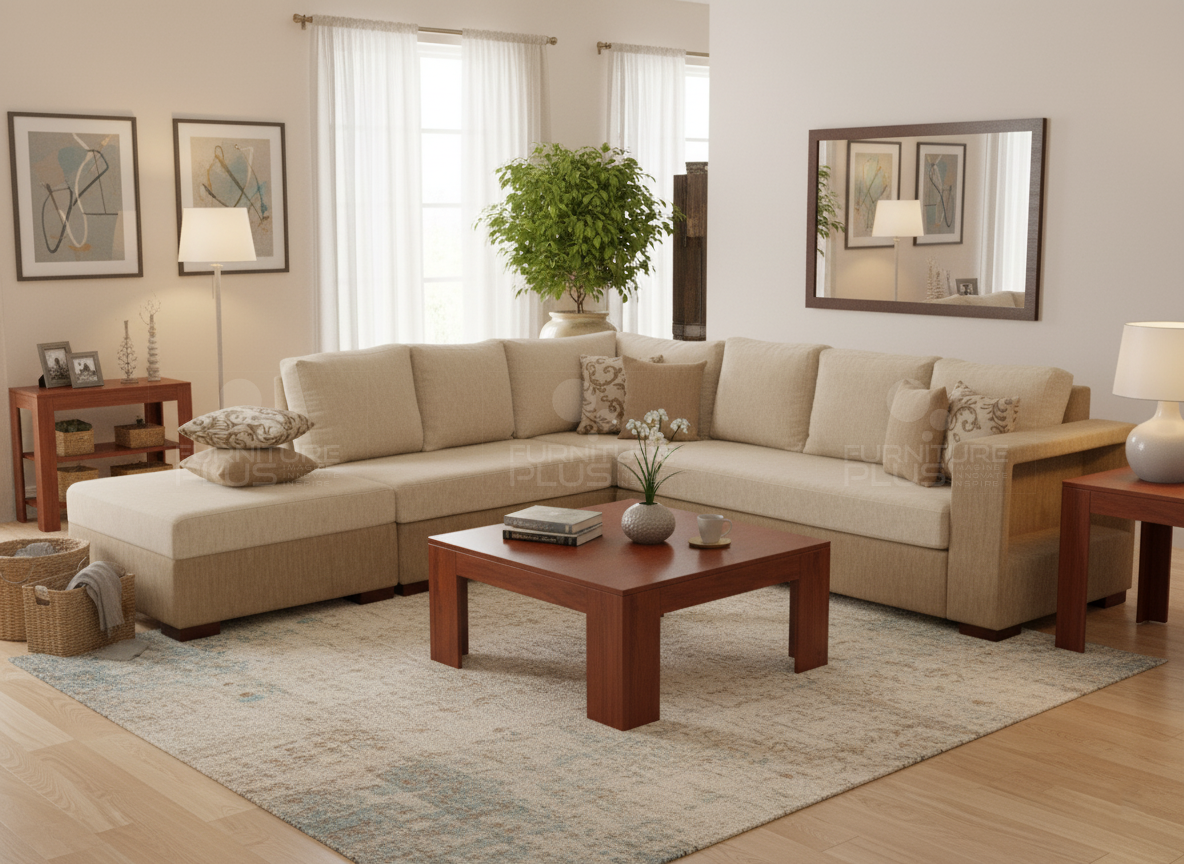 Canberra - L Shape Sofa Staged 2