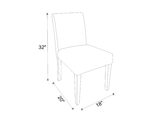 Dining Chair Drawing - Emy Low Back