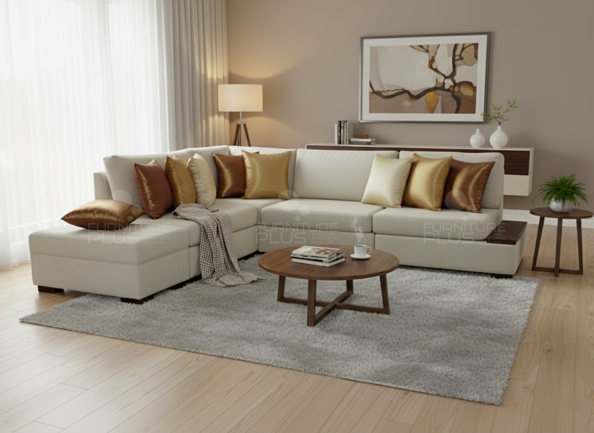 Salem - L Shape Sofa Staged